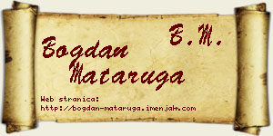 Bogdan Mataruga vizit kartica